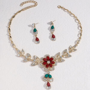 Affordable Luxury Fashion Water Drop Flower Necklace - Image 4