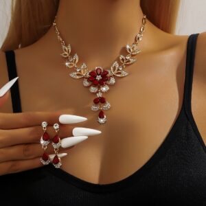 Affordable Luxury Fashion Water Drop Flower Necklace - Image 5