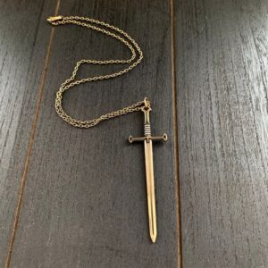 Shadowfang—Gothic Sword Pendant Bronze Necklace - Image 1
