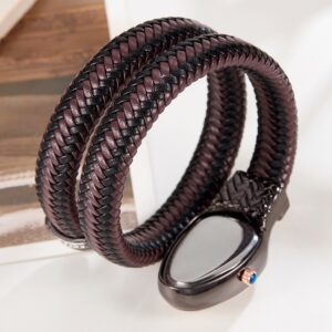 Viper Glint - Snake Watch Fashion Quartz Watch Diamond Leather Strap - Image 4