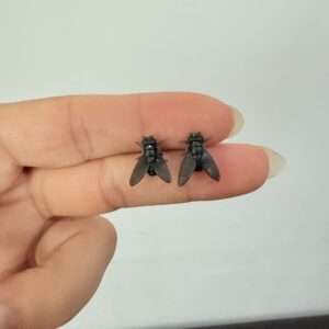 Midnight Wings - Simulation Mini Black Small Fly Unique Earrings New Simple - Image 5