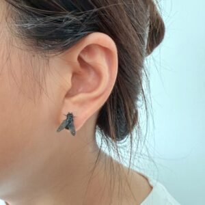 Midnight Wings - Simulation Mini Black Small Fly Unique Earrings New Simple - Image 4